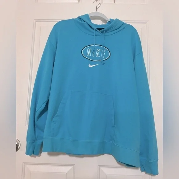 Nike Hoodie sweatshirt Aqua size 2XL - Picture 2 of 10